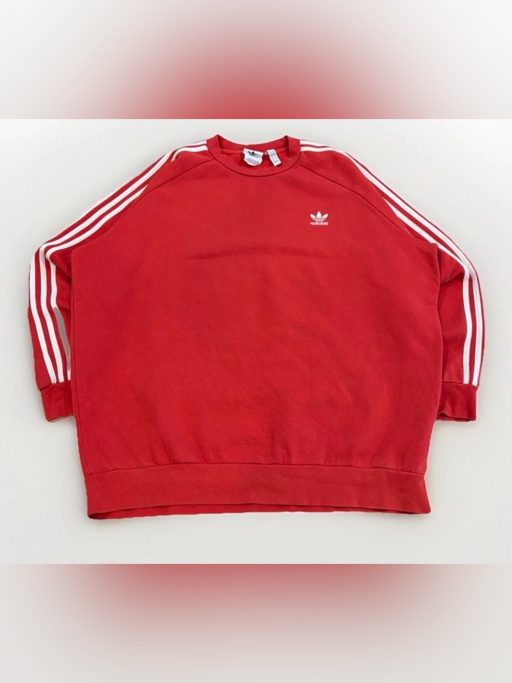 Adidas Adicolor Classics 3-Stripes Crewneck Sweatshirt Size XL Red